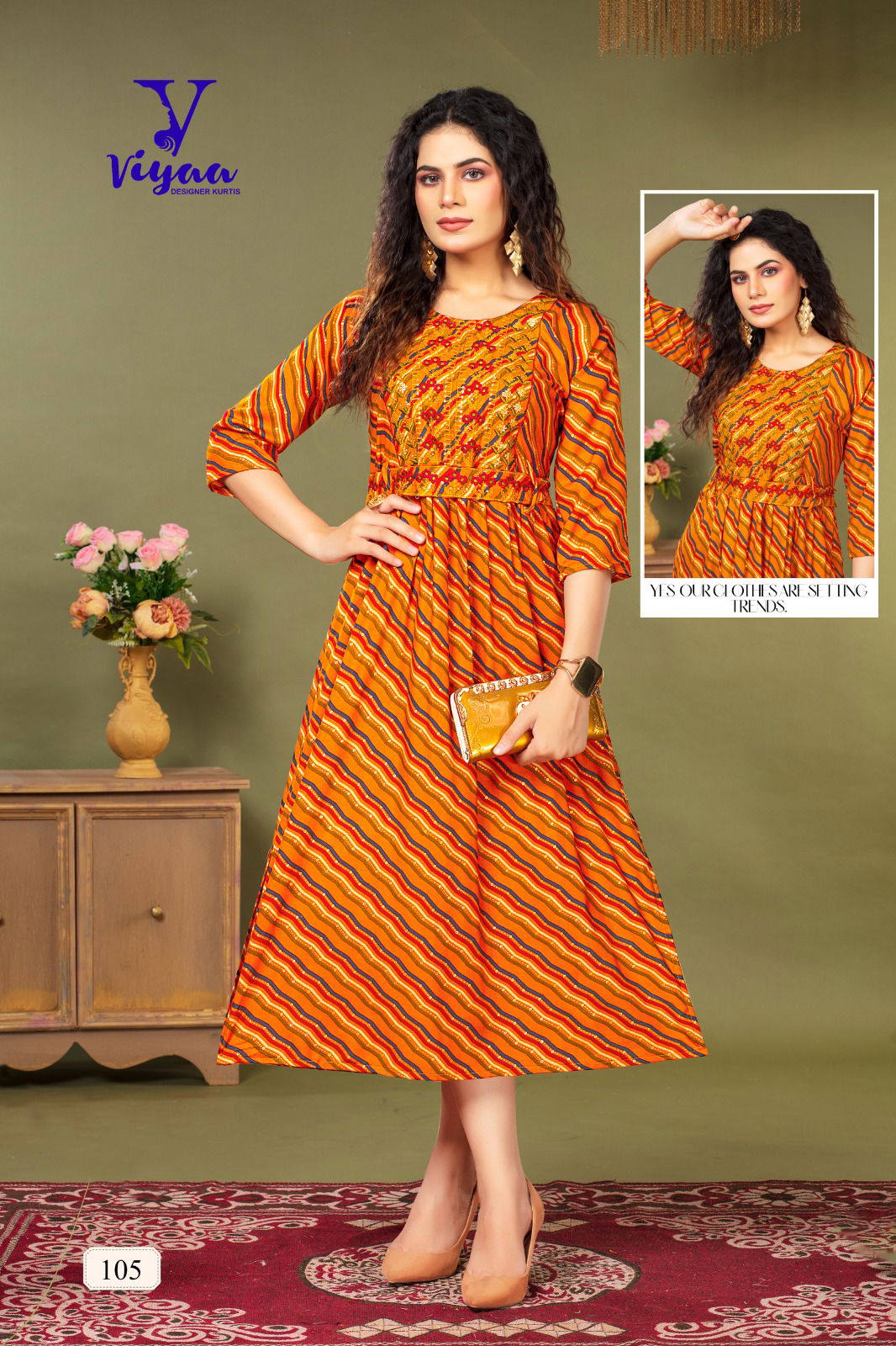 Nora Belt By Viyaa Printed Kurtis Catalog